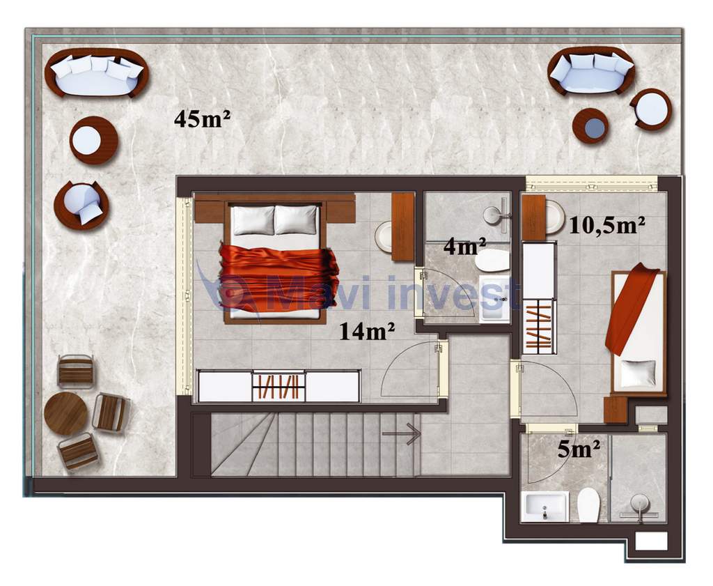 Type 1 165 m2 upper level